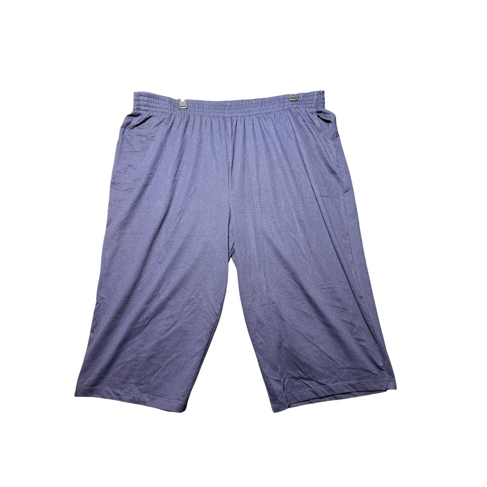 Woman‎ Within Knit Shorts Women 2X Blue Excellent Elastic Waist Pockets